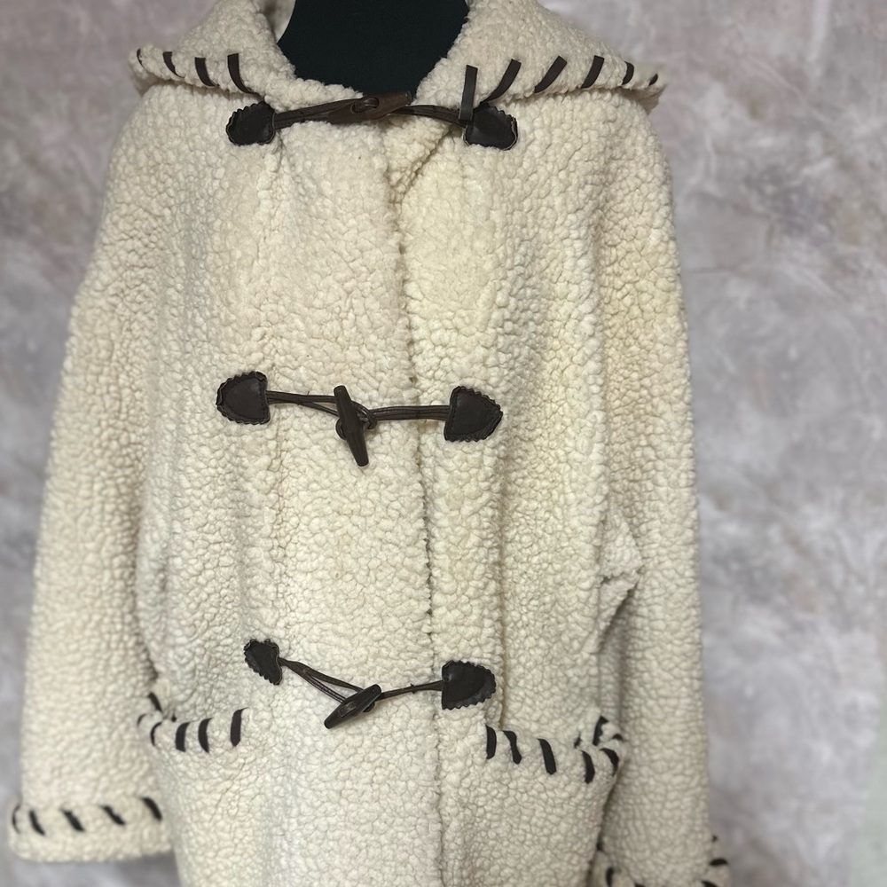 Marvin Richards Hooded Toggle Teddy Coat